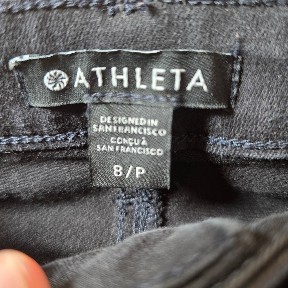 Womens Athleta Flex Kick Flare Jean Black Stretchy Denim Comfy Size 8 Petite - Picture 6 of 7